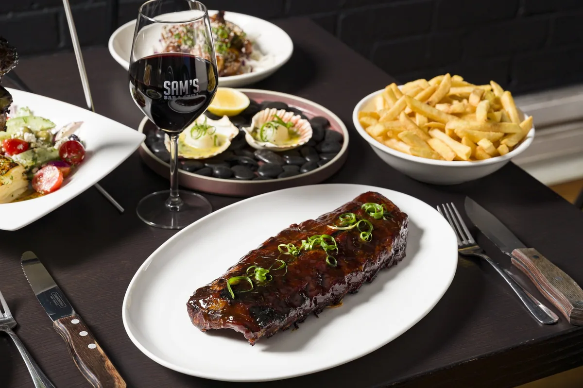Ribs and dishes to share at Sam’s Steakhouse